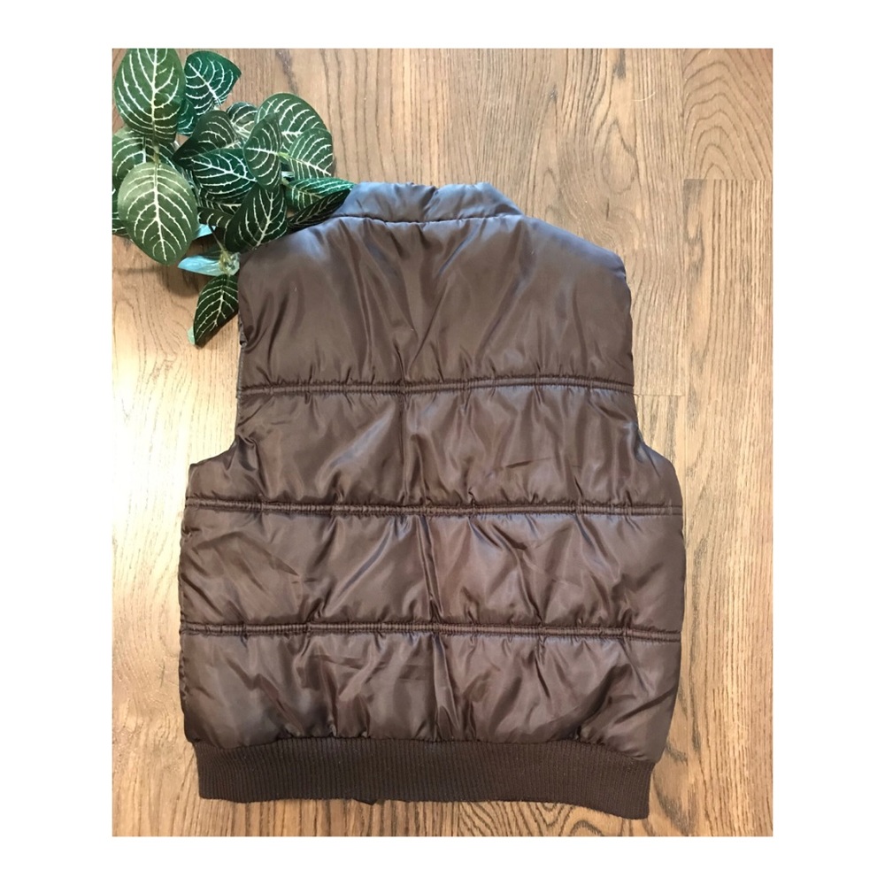 🚩SALE🚩KENNETH COLE BOYS BROWN PUFFER VEST SIZE 5 - Picture 3 of 6